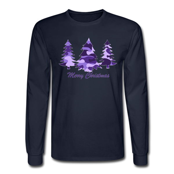 4/4S Purple Camo Trees PREMIUM TSHIRT - navy