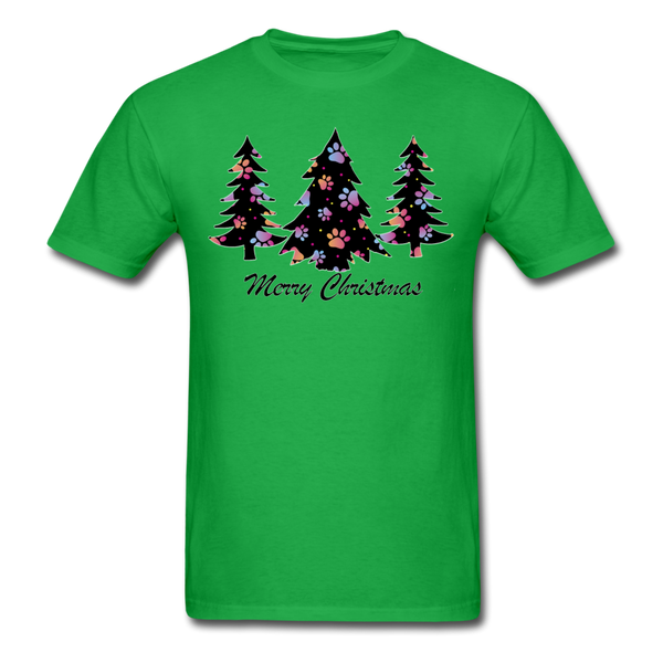 1/4S Pawprint Trees PREMIUM TSHIRT - bright green