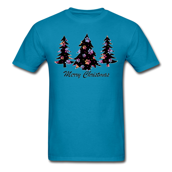 1/4S Pawprint Trees PREMIUM TSHIRT - turquoise