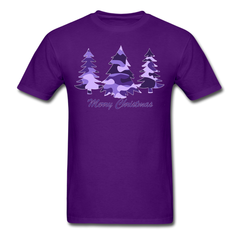 1/4S Purple Camo Trees PREMIUM TSHIRT - purple