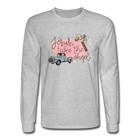 4/4S Jesus Take The Wheel PREMIUM TSHIRT - heather gray