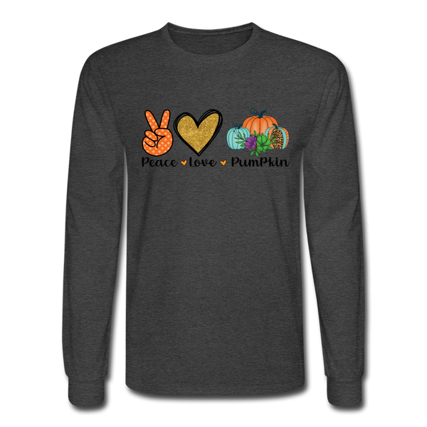 4/4S Peace Love Pumpkin PREMIUM TSHIRT - heather black