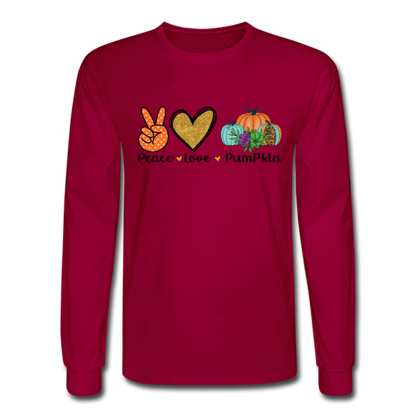 4/4S Peace Love Pumpkin PREMIUM TSHIRT - dark red