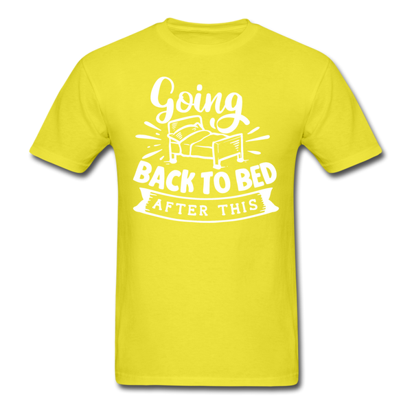 1/4S Going Back To Bed PREMIUM TSHIRT - yellow