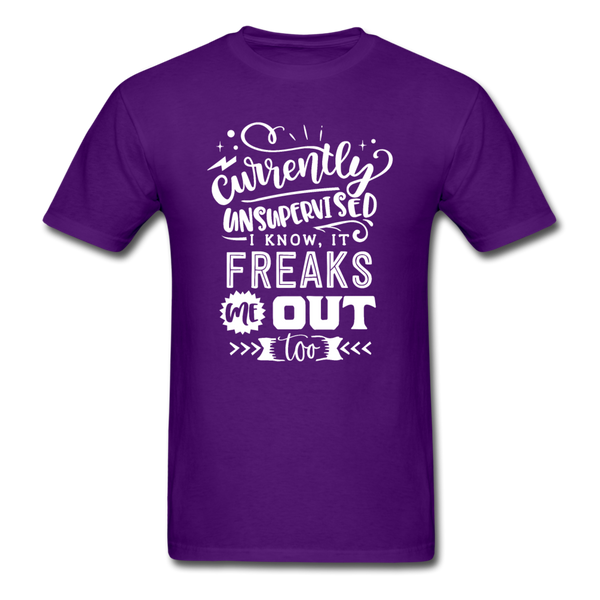 1/4S Currently Unsupervised PREMIUM TSHIRT - purple