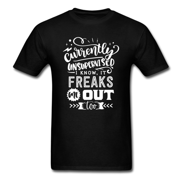 1/4S Currently Unsupervised PREMIUM TSHIRT - black