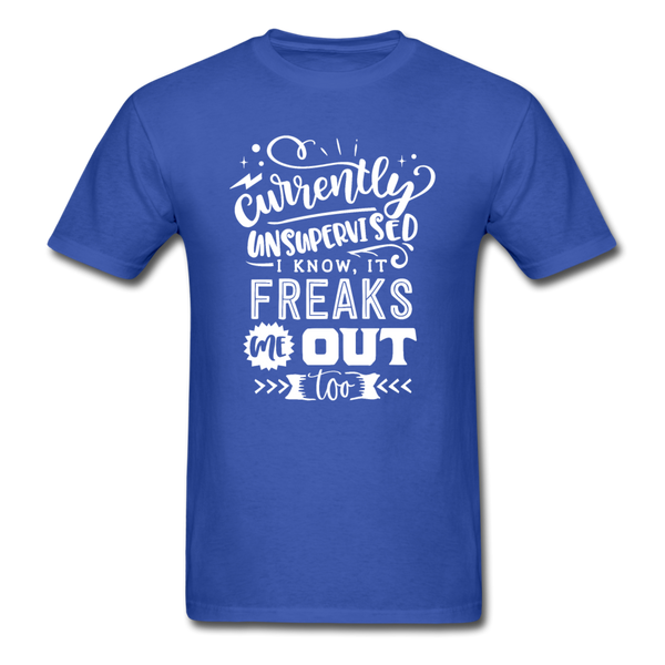 1/4S Currently Unsupervised PREMIUM TSHIRT - royal blue