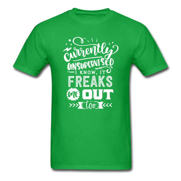 1/4S Currently Unsupervised PREMIUM TSHIRT - bright green