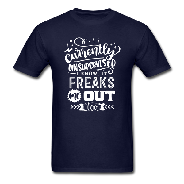 1/4S Currently Unsupervised PREMIUM TSHIRT - navy