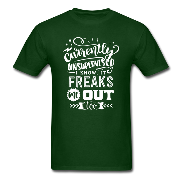 1/4S Currently Unsupervised PREMIUM TSHIRT - forest green