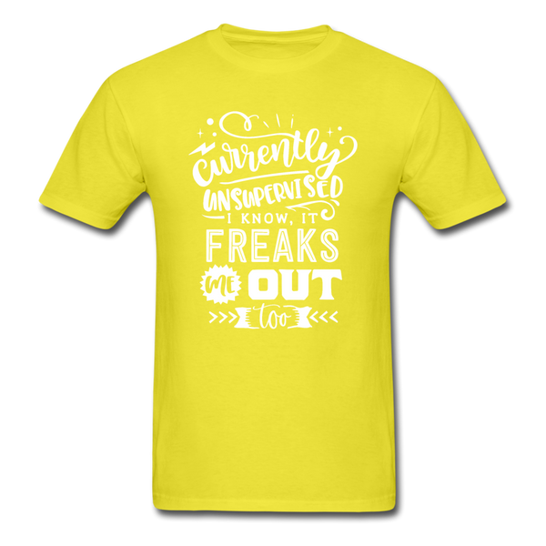 1/4S Currently Unsupervised PREMIUM TSHIRT - yellow