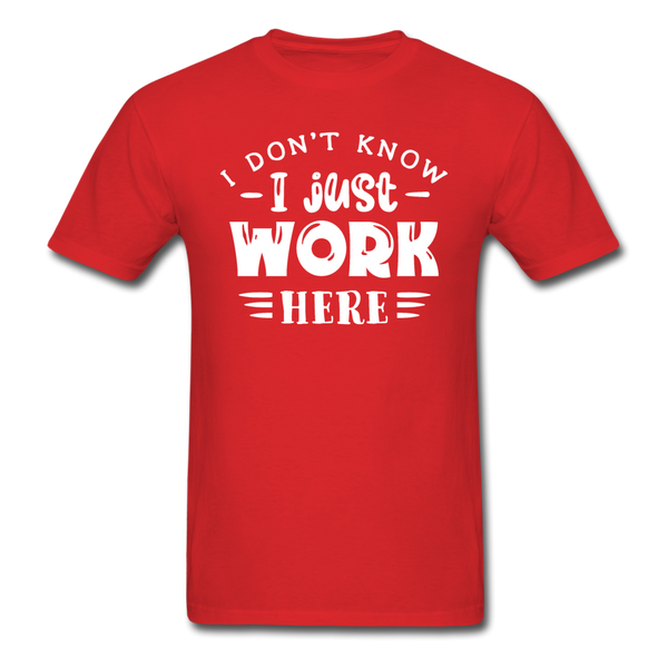 1/4S I Don't Know PREMIUM TSHIRT - red