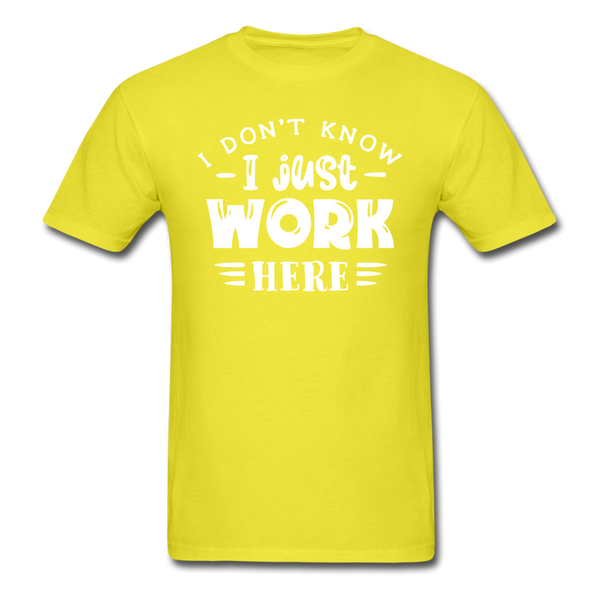 1/4S I Don't Know PREMIUM TSHIRT - yellow