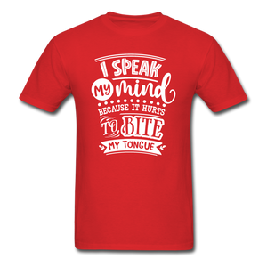 1/4S I Speak My Mind PREMIUM TSHIRT - red