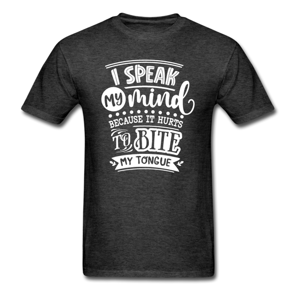 1/4S I Speak My Mind PREMIUM TSHIRT - heather black