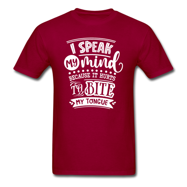 1/4S I Speak My Mind PREMIUM TSHIRT - dark red