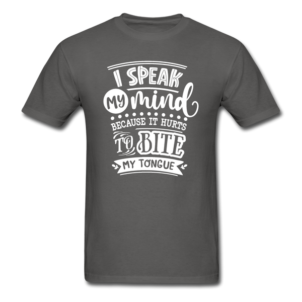 1/4S I Speak My Mind PREMIUM TSHIRT - charcoal