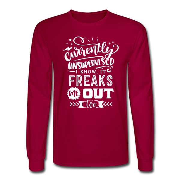 4/4S Currently Unsupervised PREMIUM TSHIRT - dark red