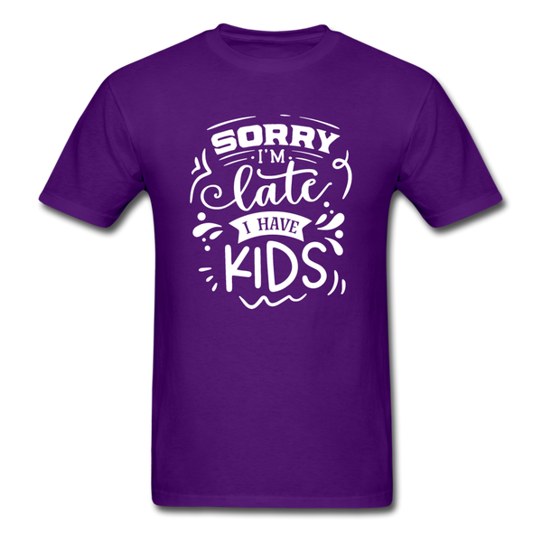 1/4S Sorry I'm Late PREMIUM TSHIRT - purple