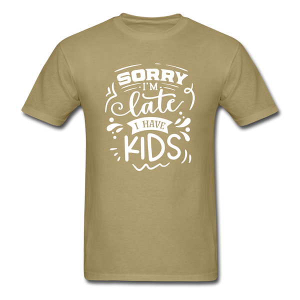 1/4S Sorry I'm Late PREMIUM TSHIRT - khaki