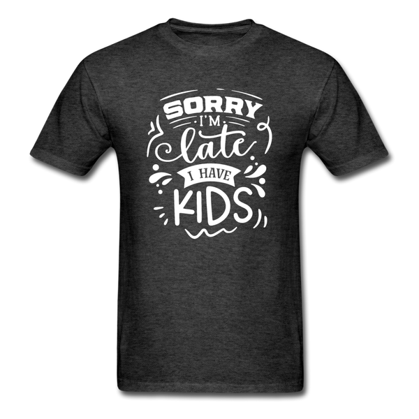 1/4S Sorry I'm Late PREMIUM TSHIRT - heather black