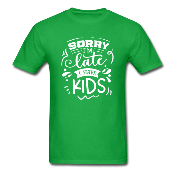 1/4S Sorry I'm Late PREMIUM TSHIRT - bright green