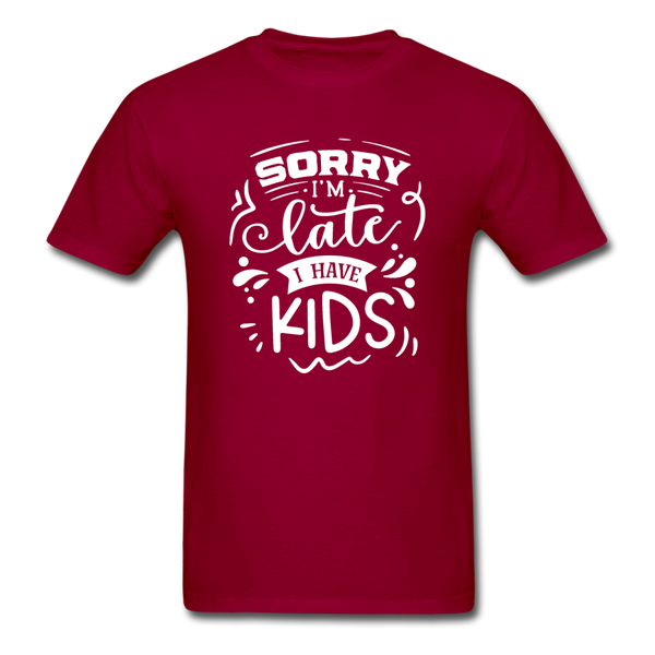 1/4S Sorry I'm Late PREMIUM TSHIRT - dark red