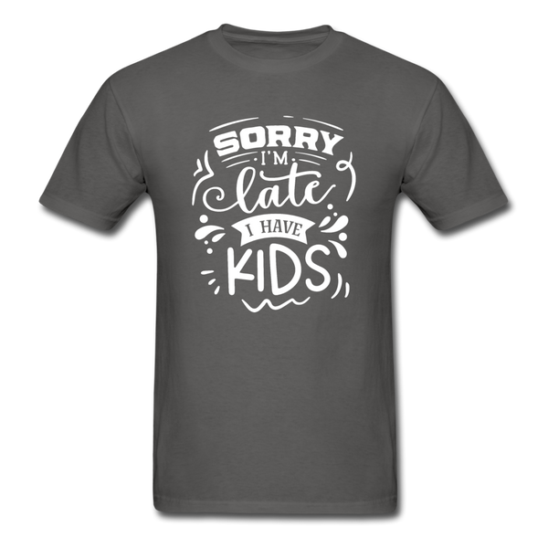 1/4S Sorry I'm Late PREMIUM TSHIRT - charcoal