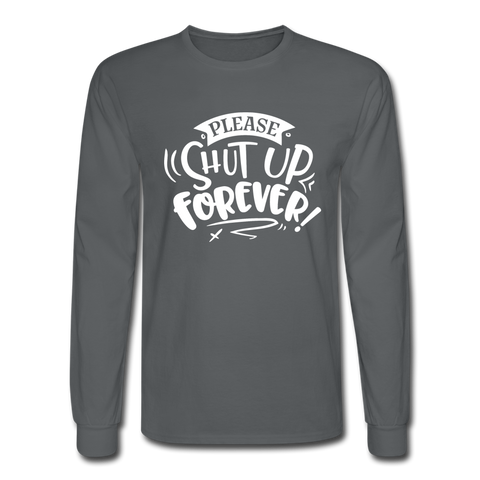 4/4S Please Shut Up PREMIUM TSHIRT - charcoal