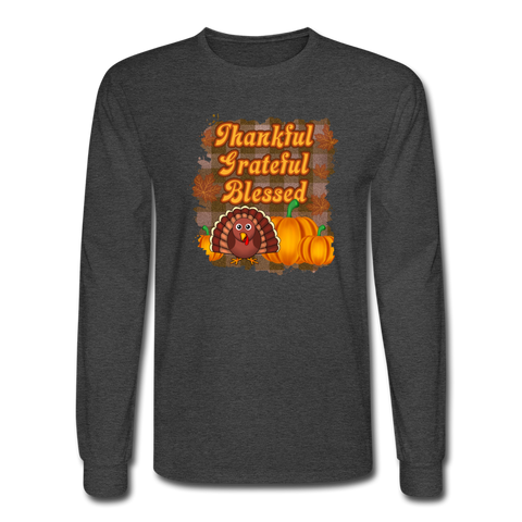 4/4S Thankful Grateful Blessed PREMIUM TSHIRT - heather black