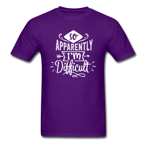 1/4S So Apparently I'm Difficult PREMIUM TSHIRT - purple