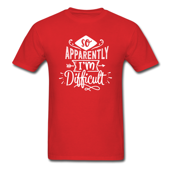 1/4S So Apparently I'm Difficult PREMIUM TSHIRT - red