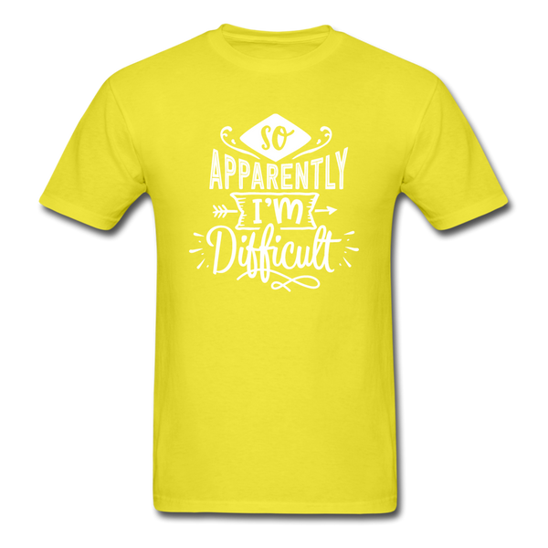 1/4S So Apparently I'm Difficult PREMIUM TSHIRT - yellow