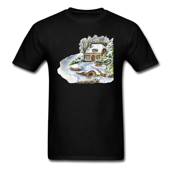 1/4S 103 Snowy Cottage PREMIUM TSHIRT - black