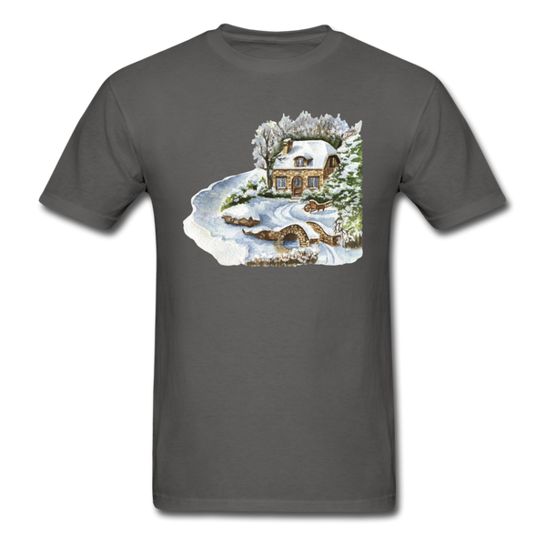 1/4S 103 Snowy Cottage PREMIUM TSHIRT - charcoal