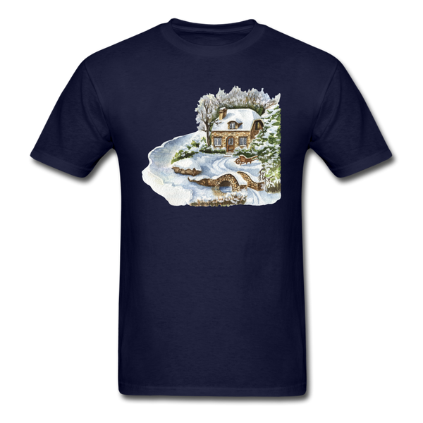 1/4S 103 Snowy Cottage PREMIUM TSHIRT - navy