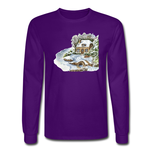 4/4S 115 Snowy Cottage PREMIUM TSHIRT - purple