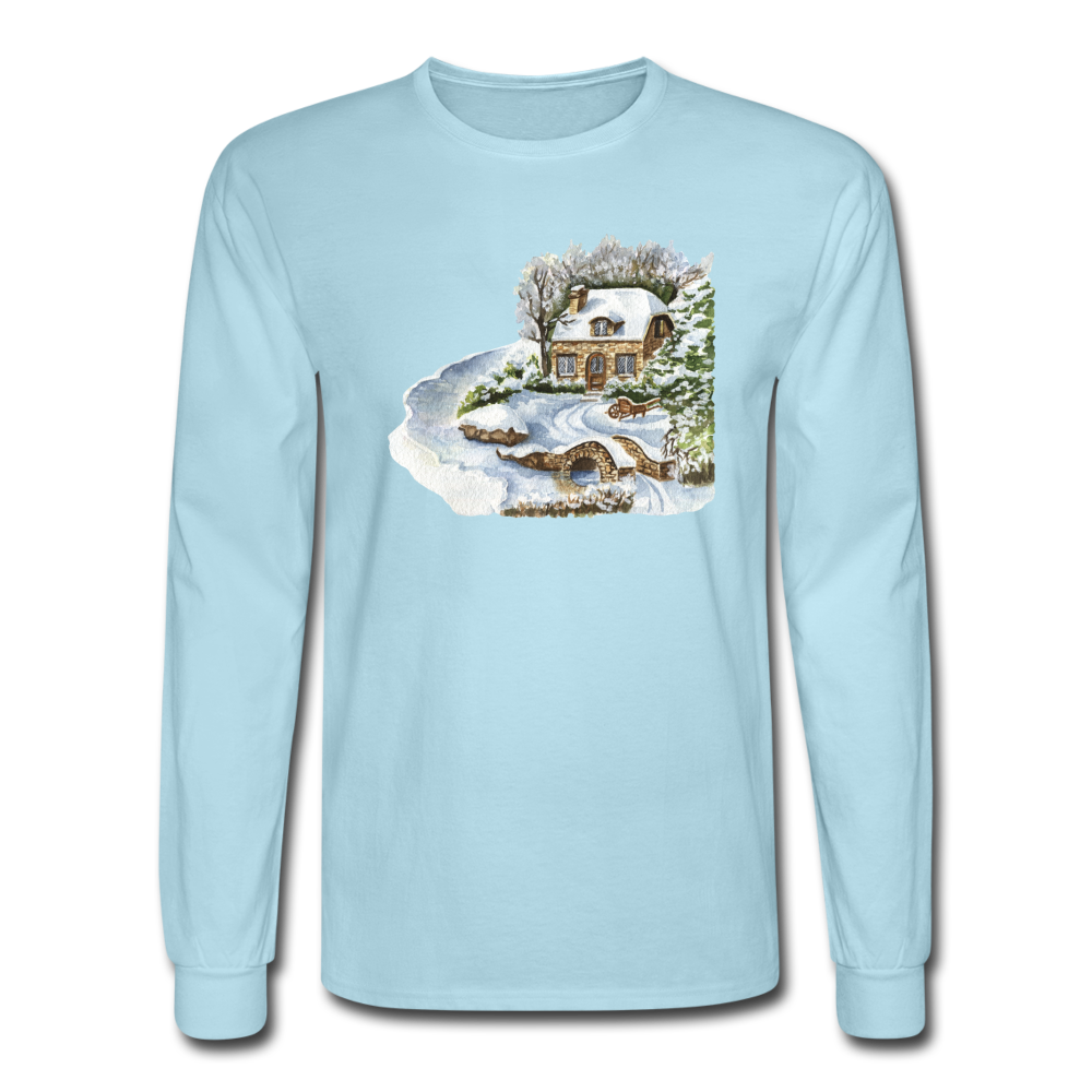 4/4S 115 Snowy Cottage PREMIUM TSHIRT - powder blue