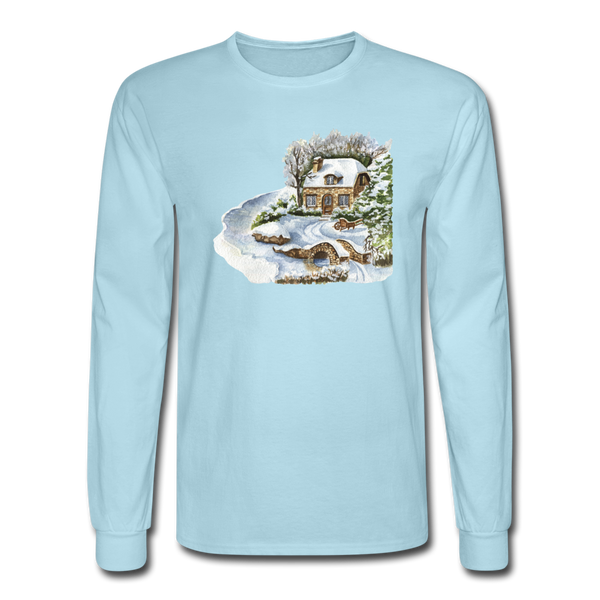 4/4S 115 Snowy Cottage PREMIUM TSHIRT - powder blue