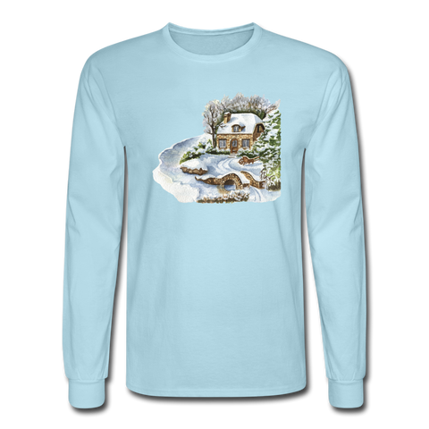 4/4S 115 Snowy Cottage PREMIUM TSHIRT - powder blue