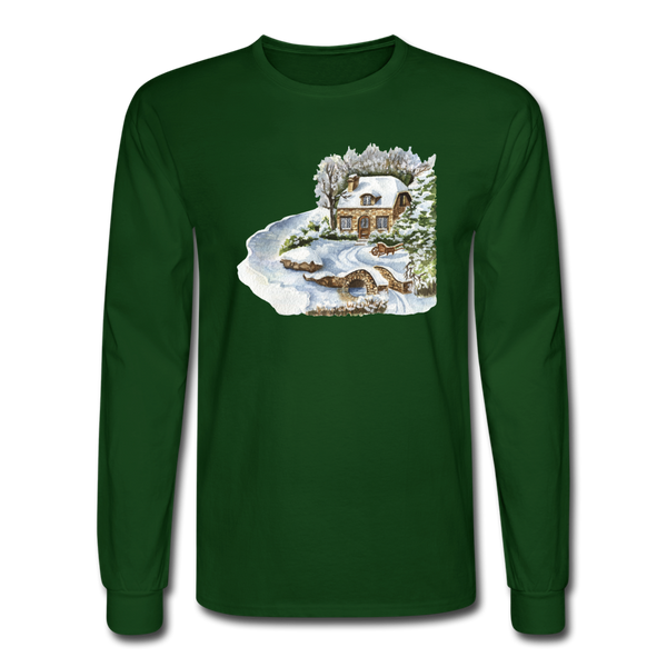 4/4S 115 Snowy Cottage PREMIUM TSHIRT - forest green