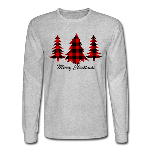 4/4S 8303 Our Buffalo Plaid Trees PREMIUM TSHIRT - heather gray