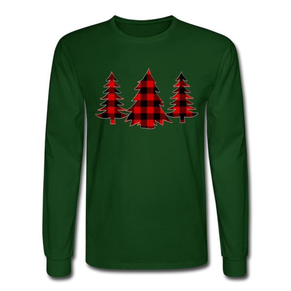 4/4S 8303 Our Buffalo Plaid On Trees PREMIUM TSHIRT - forest green