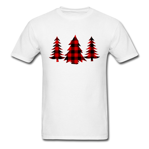 1/4S 8303 Our Buffalo Plaid On Trees PREMIUM TSHIRT - white