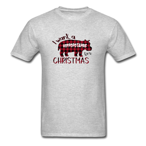 1023 1/4S I Want A Hippo PREMIUM TSHIRT - heather gray