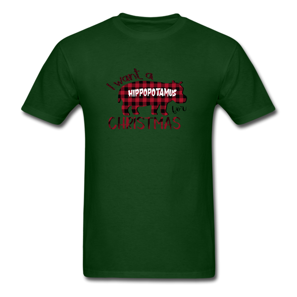 1023 1/4S I Want A Hippo PREMIUM TSHIRT - forest green