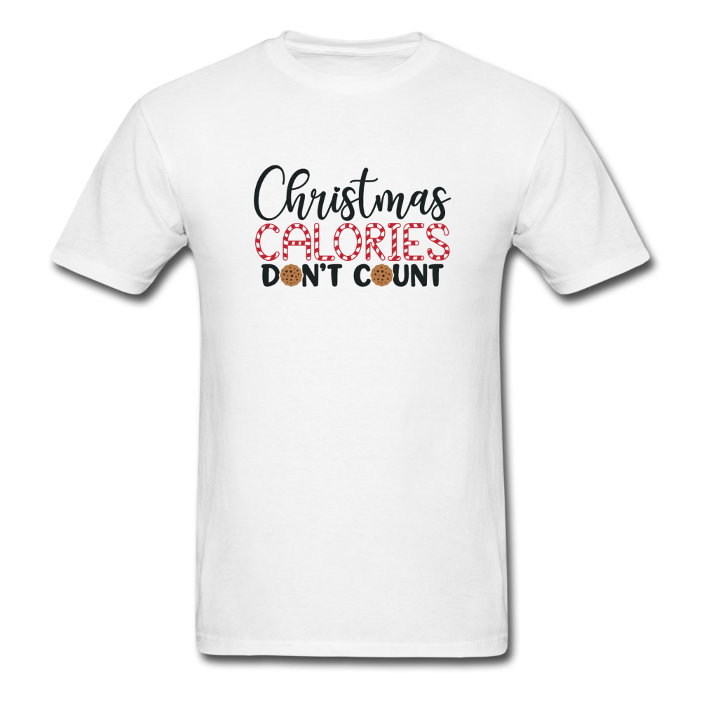 1034 1/4S Christmas Calories Don't Count PREMIUM TSHIRT - white