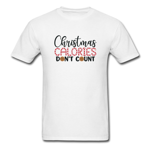 1034 1/4S Christmas Calories Don't Count PREMIUM TSHIRT - white