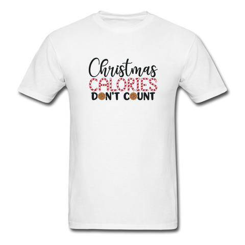 1034 1/4S Christmas Calories Don't Count PREMIUM TSHIRT - white