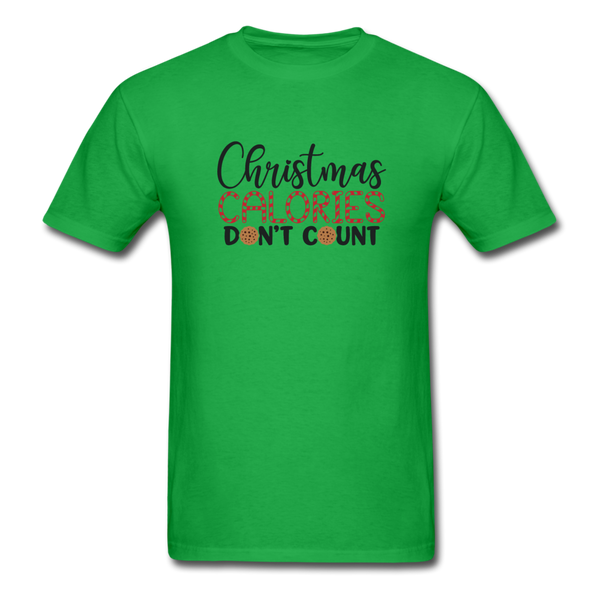 1034 1/4S Christmas Calories Don't Count PREMIUM TSHIRT - bright green